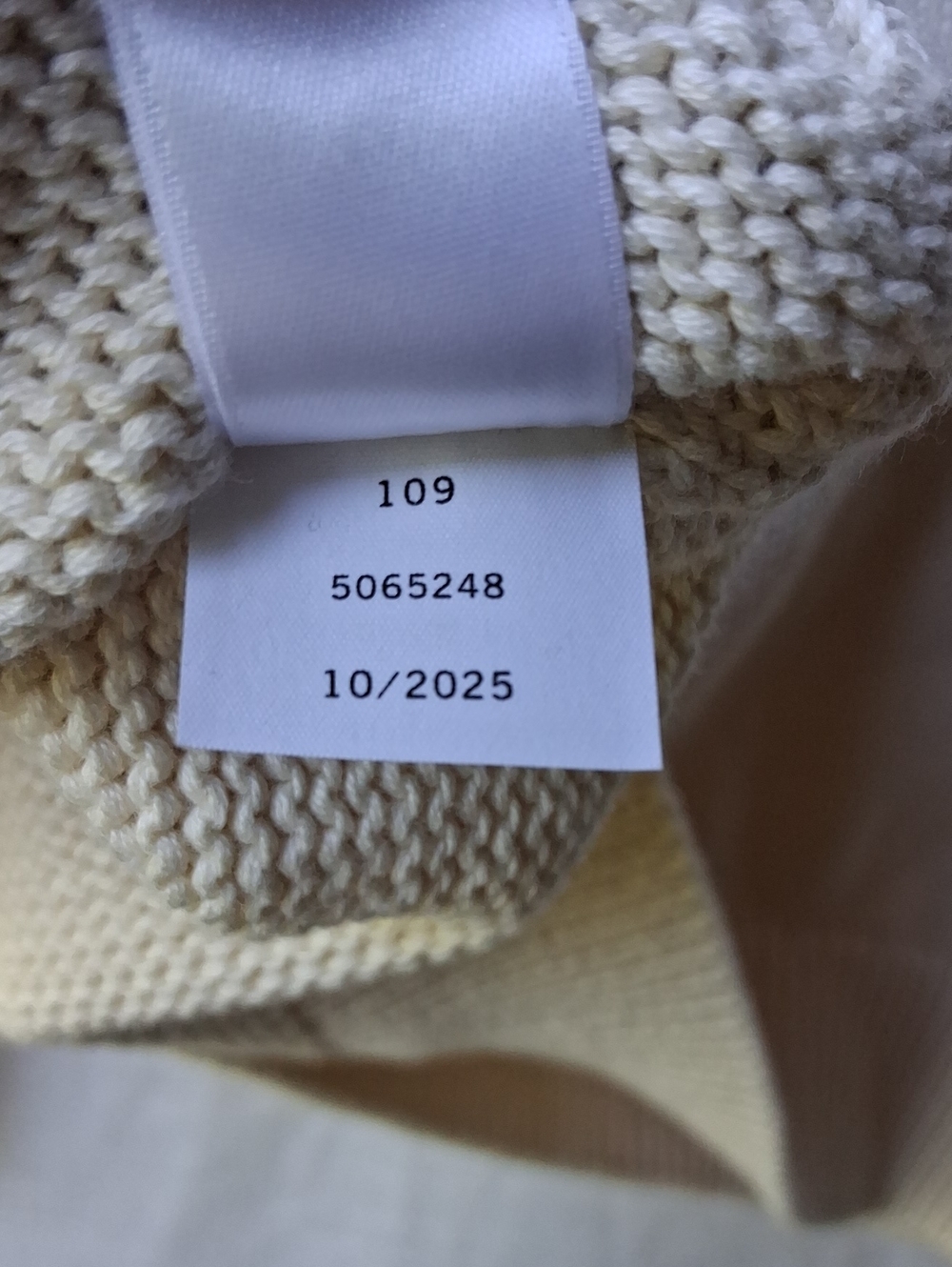 1. State Argyle Sweater Cream Knit M 100% Cotton - Picture 9 of 12